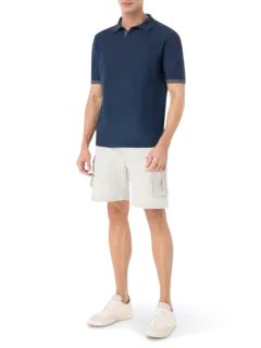 Short Sleeve Knitted Polo T-Shirt