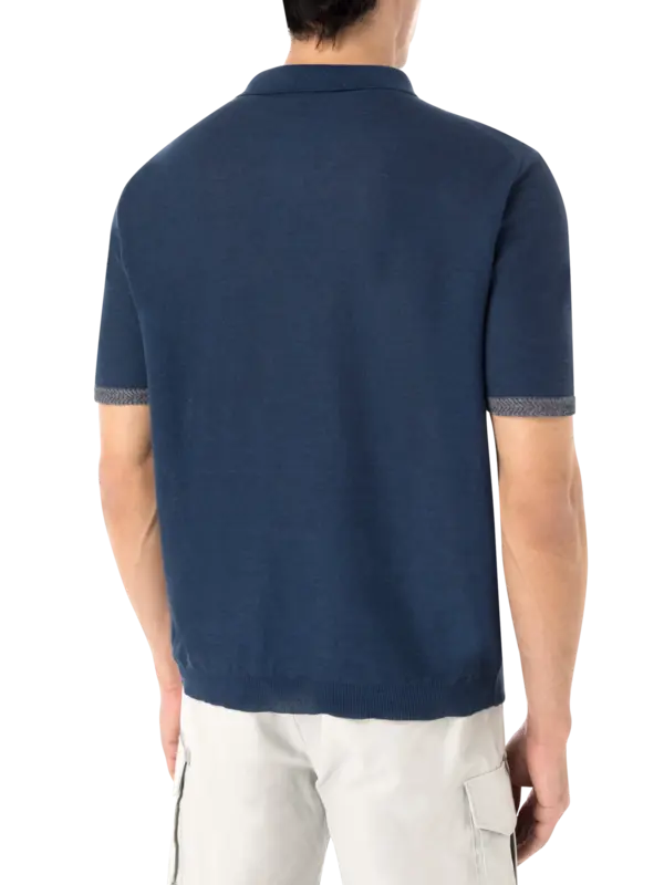 Short Sleeve Knitted Polo T-Shirt