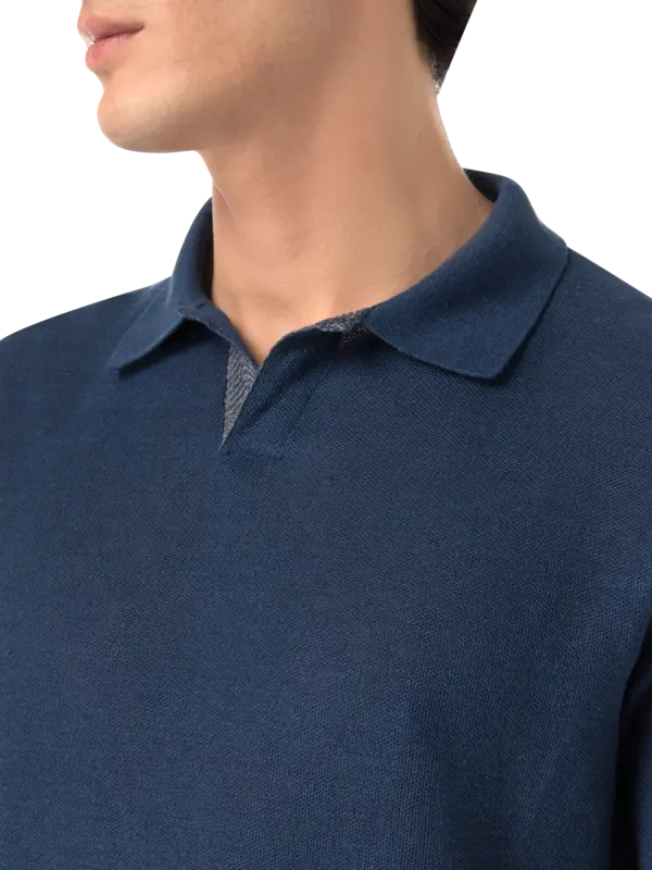 Short Sleeve Knitted Polo T-Shirt