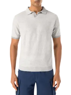 Short Sleeve Knitted Polo T-Shirt