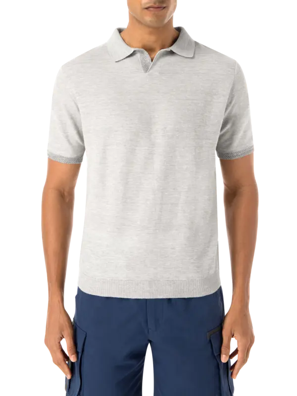 Short Sleeve Knitted Polo T-Shirt