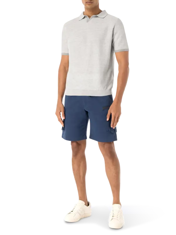 Short Sleeve Knitted Polo T-Shirt