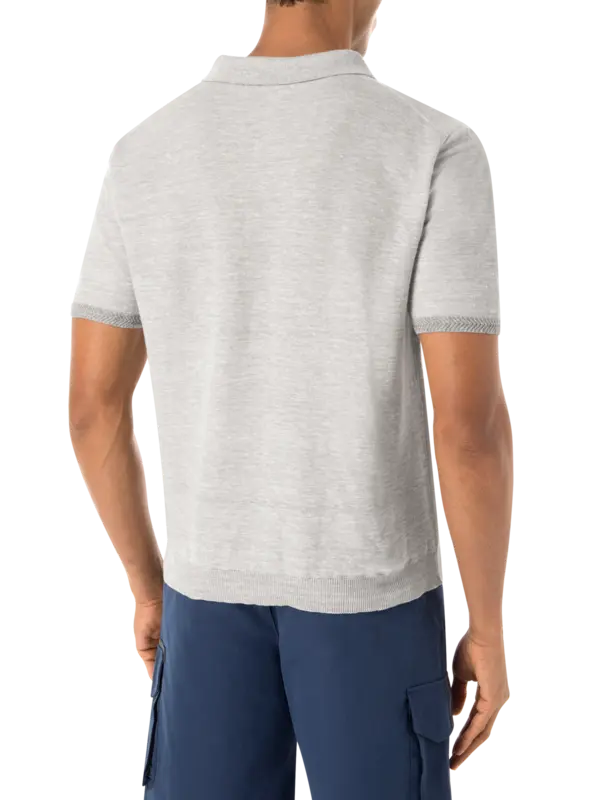 Short Sleeve Knitted Polo T-Shirt