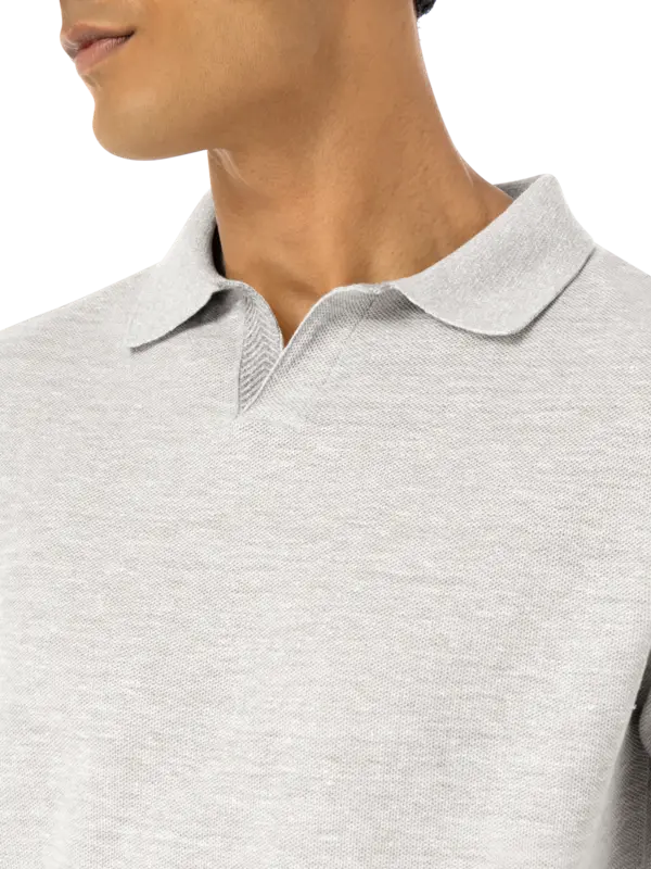Short Sleeve Knitted Polo T-Shirt