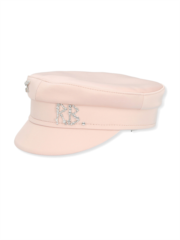 Pink Embelished Baker Boy Cap