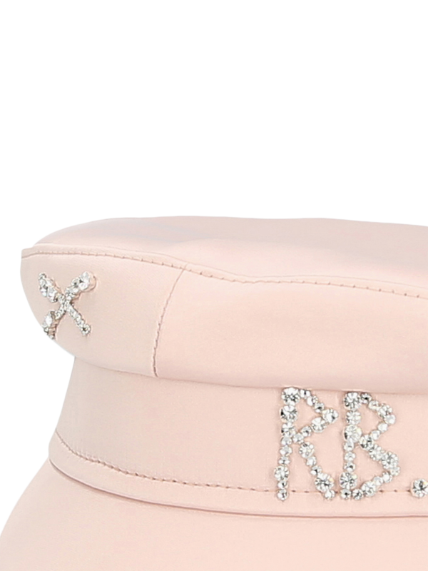 Pink Embelished Baker Boy Cap