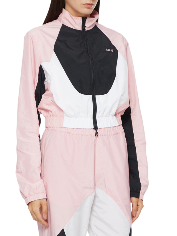 Black/Pink/White Colour Block Jacket
