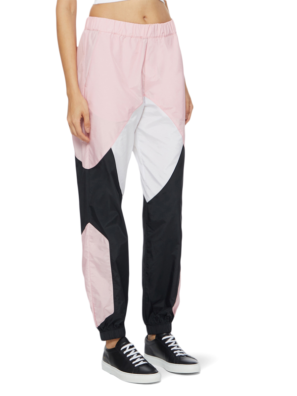 Black/Pink/White Colour Block TrackPants