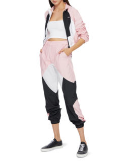 Black/Pink/White Colour Block TrackPants