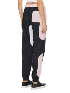 Black/Pink/White Colour Block TrackPants