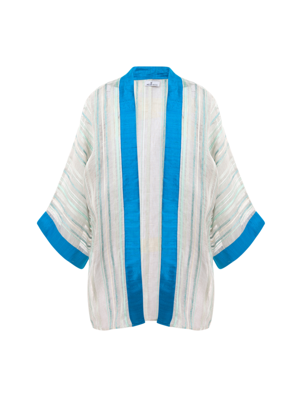 BLUE LINEN JACKET