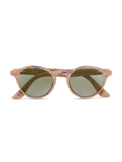 Camel-Colored Base Frames with Calm Green Lenses Sunglasses