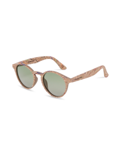Camel-Colored Base Frames with Calm Green Lenses Sunglasses