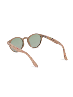Camel-Colored Base Frames with Calm Green Lenses Sunglasses