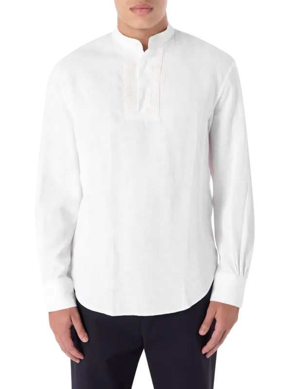 قميص كتان بأكمام طويلة لافيس