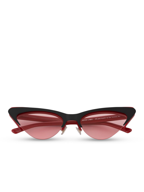 Slim cat-eyed acetate frame sunglasses