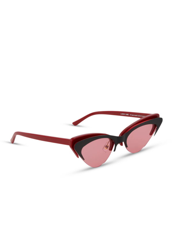 Slim cat-eyed acetate frame sunglasses