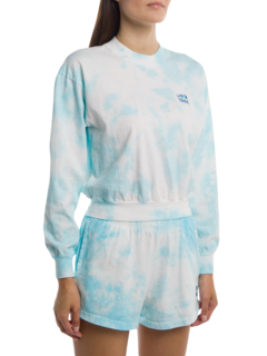 Blue-And-White Tie-Dye Sweatshirt