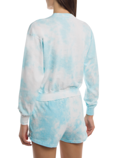 Blue-And-White Tie-Dye Sweatshirt
