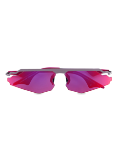 Futuristic Gunmetal Shades with Zigzag Iridescent Lenses