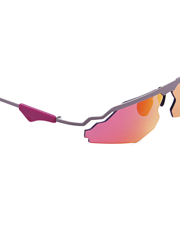 Futuristic Gunmetal Shades with Zigzag Iridescent Lenses