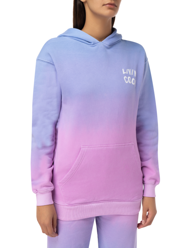 Dip Dyed Printed Hoodie