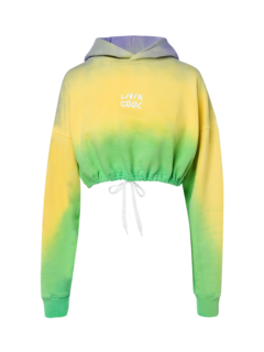 OMBRE CROP HOODIE LOGO
