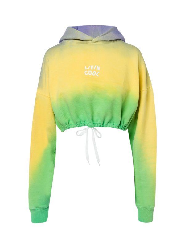 OMBRE CROP HOODIE LOGO