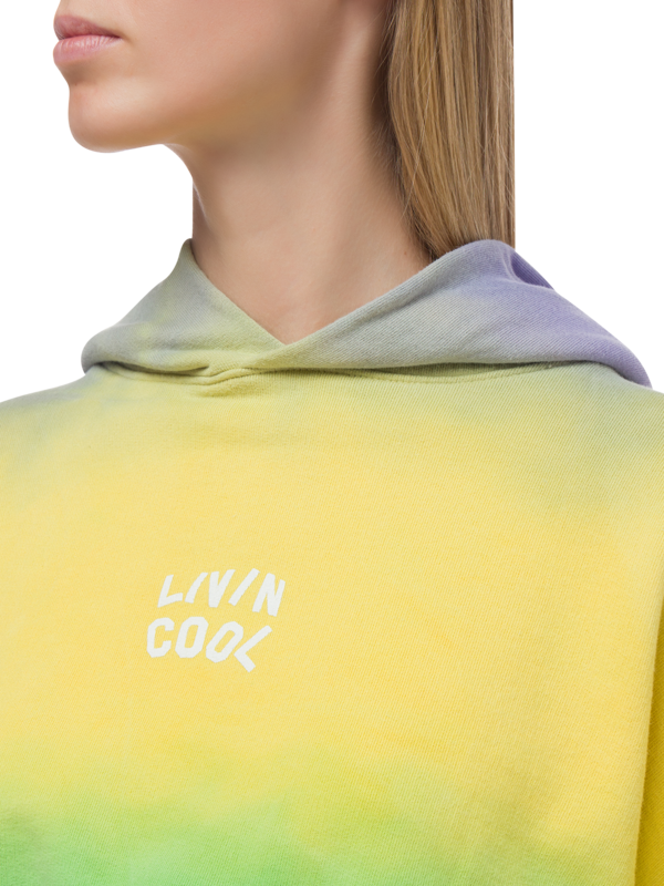 OMBRE CROP HOODIE LOGO