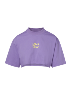 OVERSIZE CROP TEE LOGO PRINTED