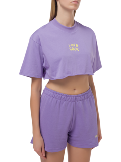 OVERSIZE CROP TEE LOGO PRINTED