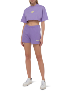 OVERSIZE CROP TEE LOGO PRINTED