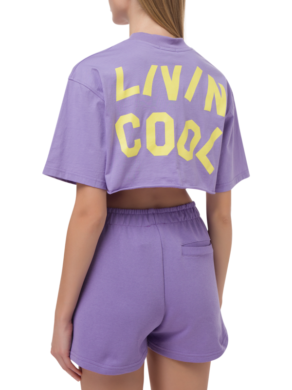 OVERSIZE CROP TEE LOGO PRINTED