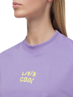 OVERSIZE CROP TEE LOGO PRINTED