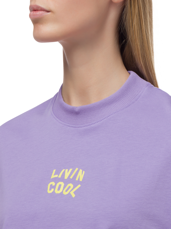 OVERSIZE CROP TEE LOGO PRINTED