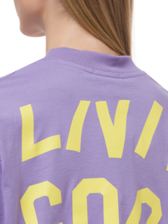 OVERSIZE CROP TEE LOGO PRINTED