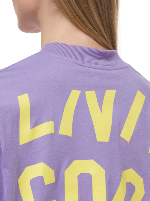 OVERSIZE CROP TEE LOGO PRINTED