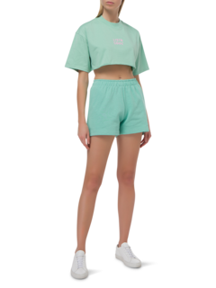 OVERSIZE CROP TEE LOGO PRINTED