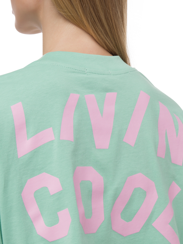OVERSIZE CROP TEE LOGO PRINTED
