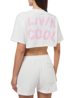 OVERSIZE CROP TEE LOGO PRINTED