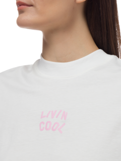 OVERSIZE CROP TEE LOGO PRINTED