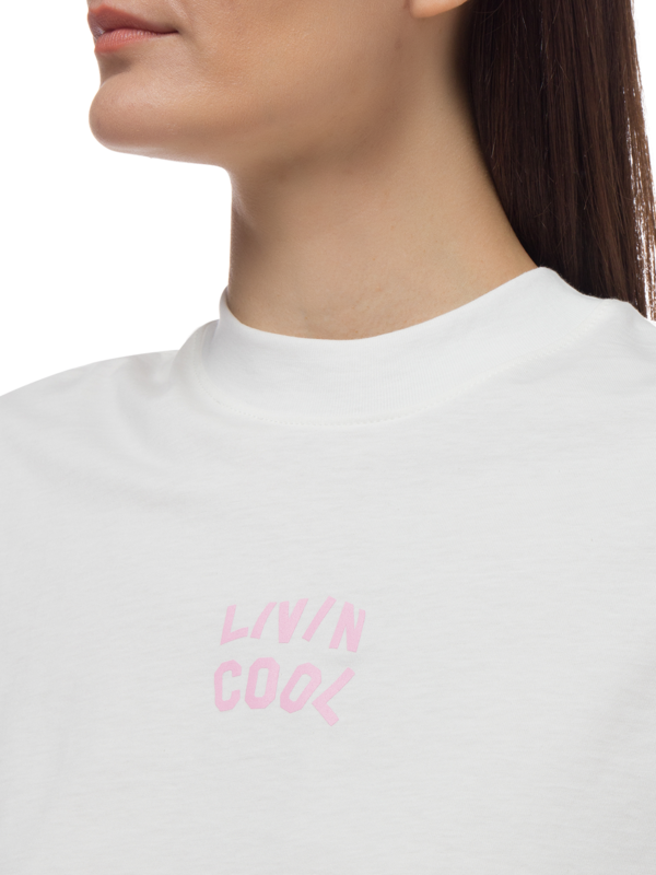 OVERSIZE CROP TEE LOGO PRINTED