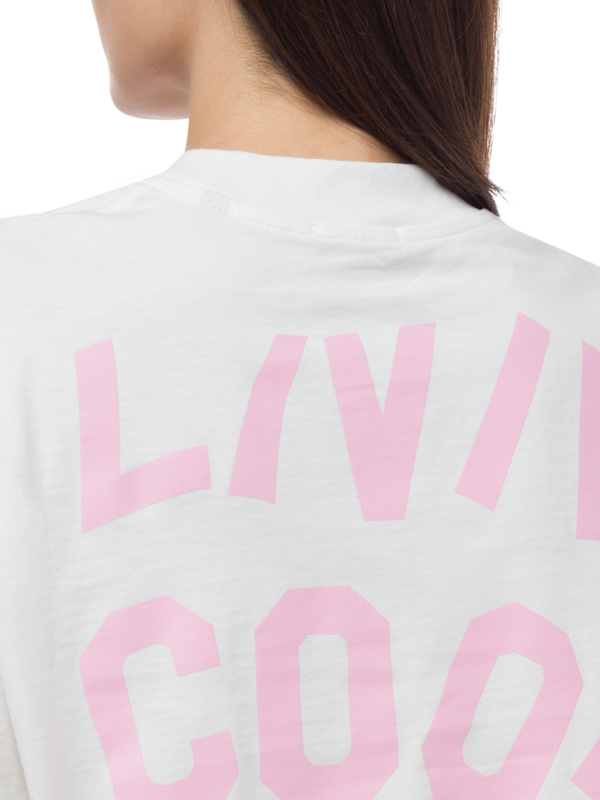 OVERSIZE CROP TEE LOGO PRINTED