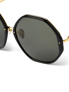 Alona 22kt Gold-Plated Sunglasses