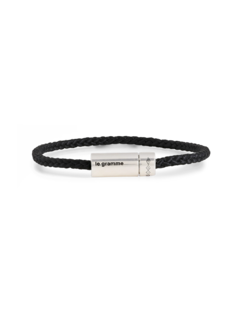 Black and Silver Cable Bracelet