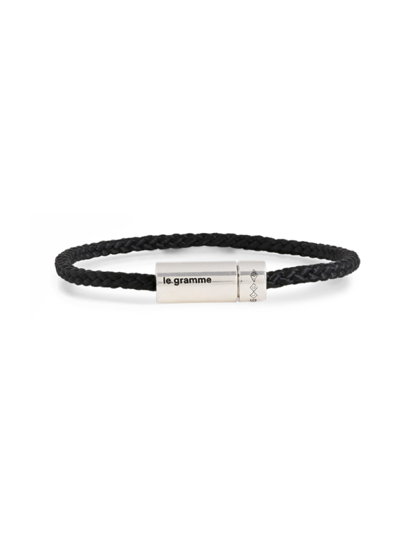 Black and Silver Cable Bracelet
