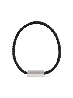 Black and Silver Cable Bracelet
