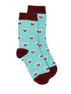 Printed Blue Socks