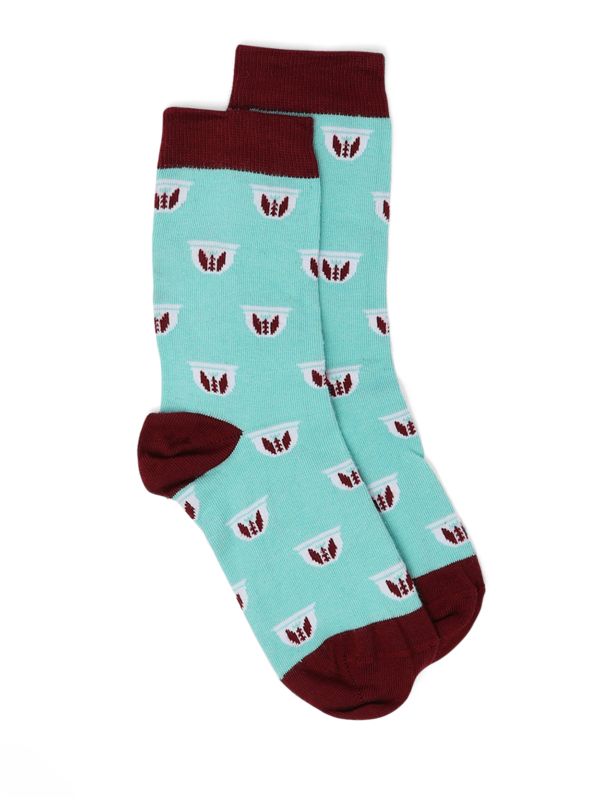 Printed Blue Socks