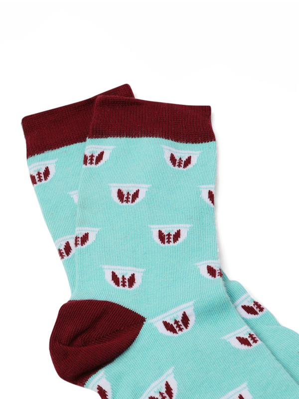 Printed Blue Socks